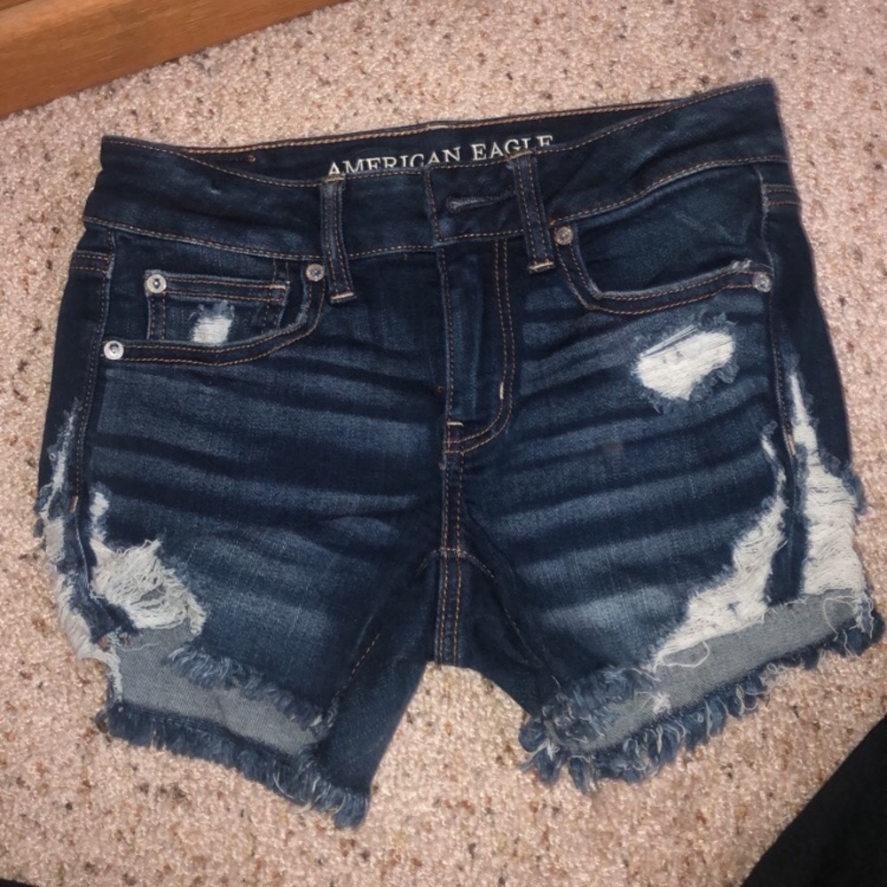 american eagle midi shorts